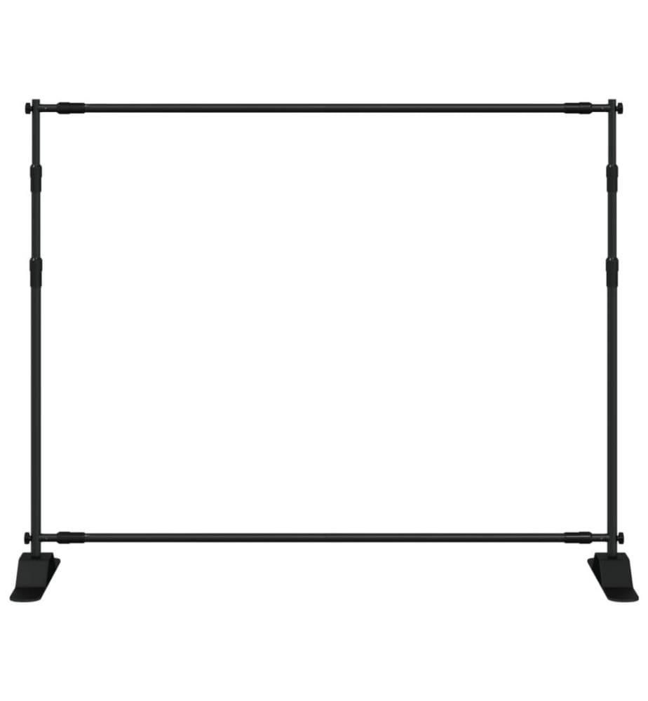 Hintergrundstativ Schwarz 254x243 cm Stahl