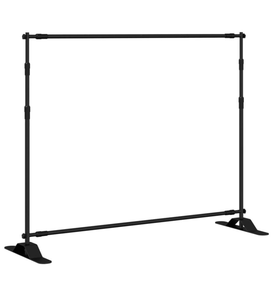 Hintergrundstativ Schwarz 254x243 cm Stahl