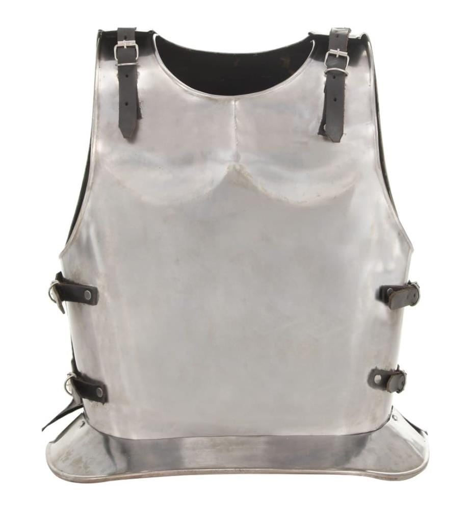 Cuirasse d'armure corporelle chevalier médiéval Argenté Acier