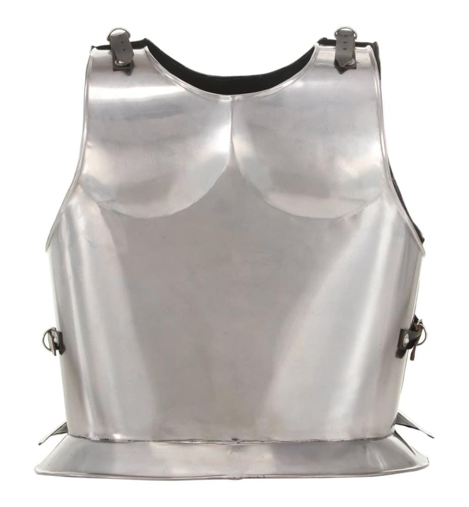 Cuirasse d'armure corporelle chevalier médiéval Argenté Acier