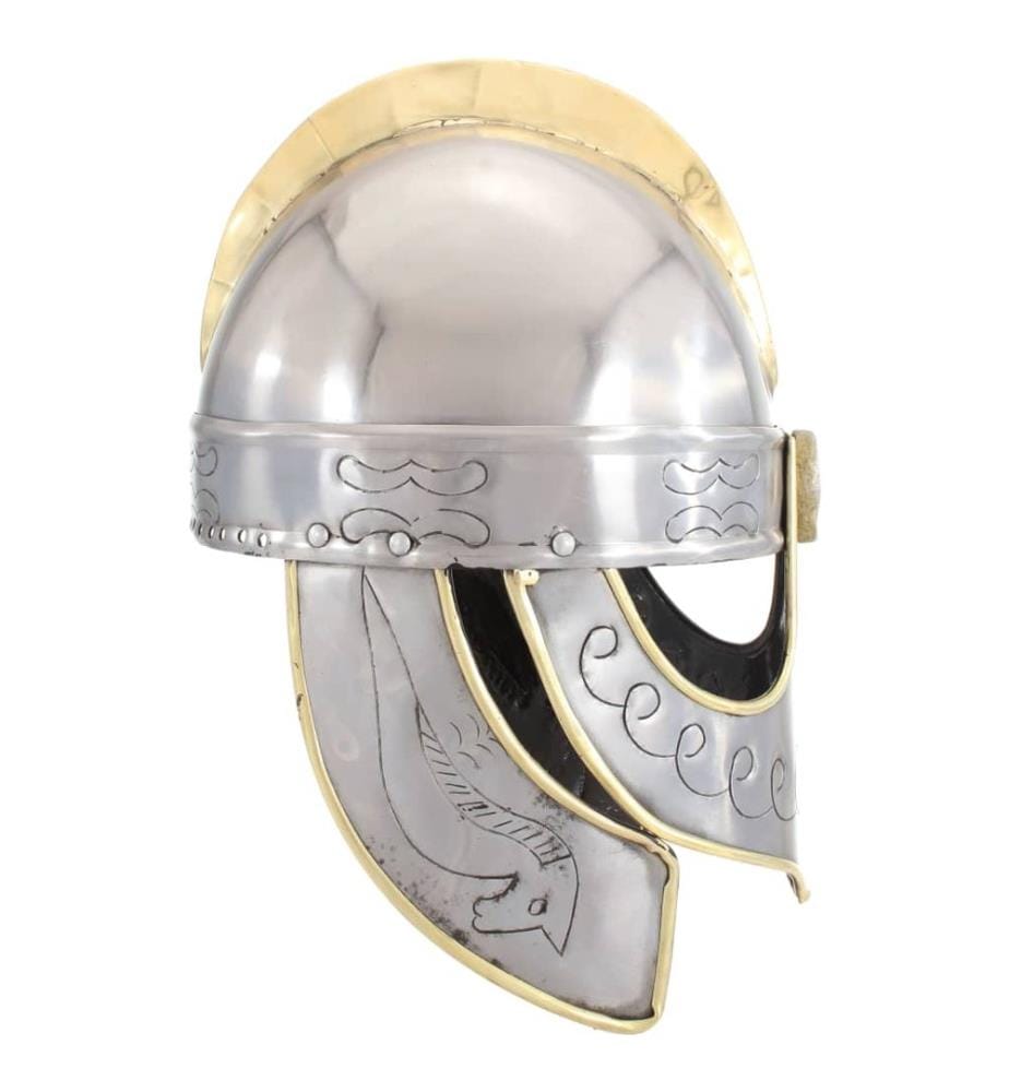 Beowulf Helm Antik Replik für LARP Silbern Stahl