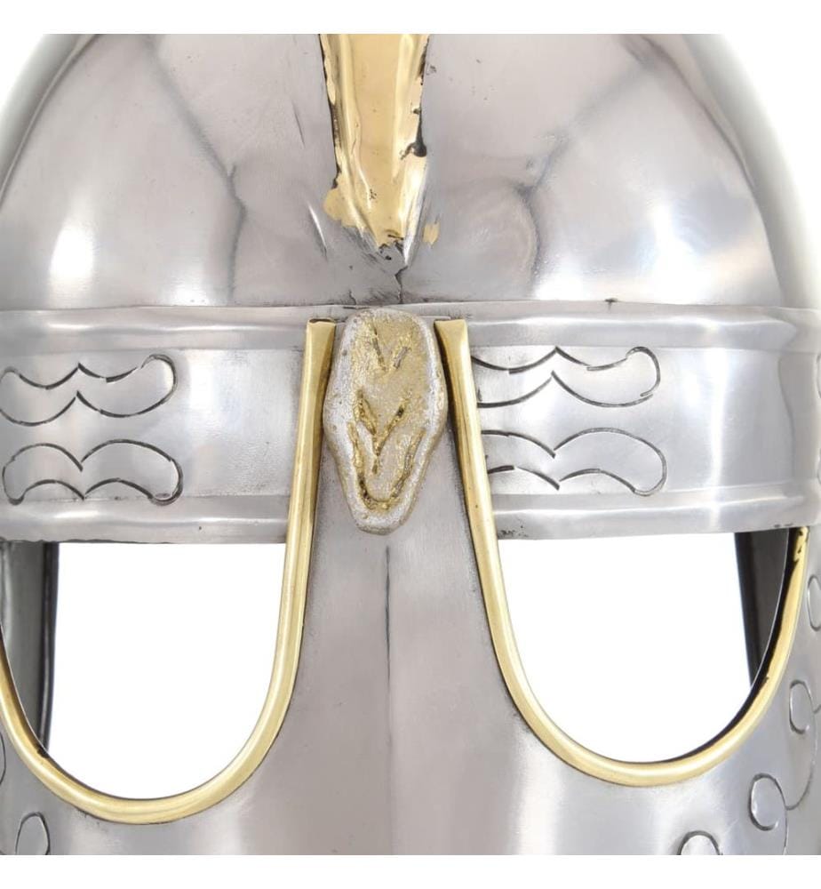 Beowulf Helm Antik Replik für LARP Silbern Stahl