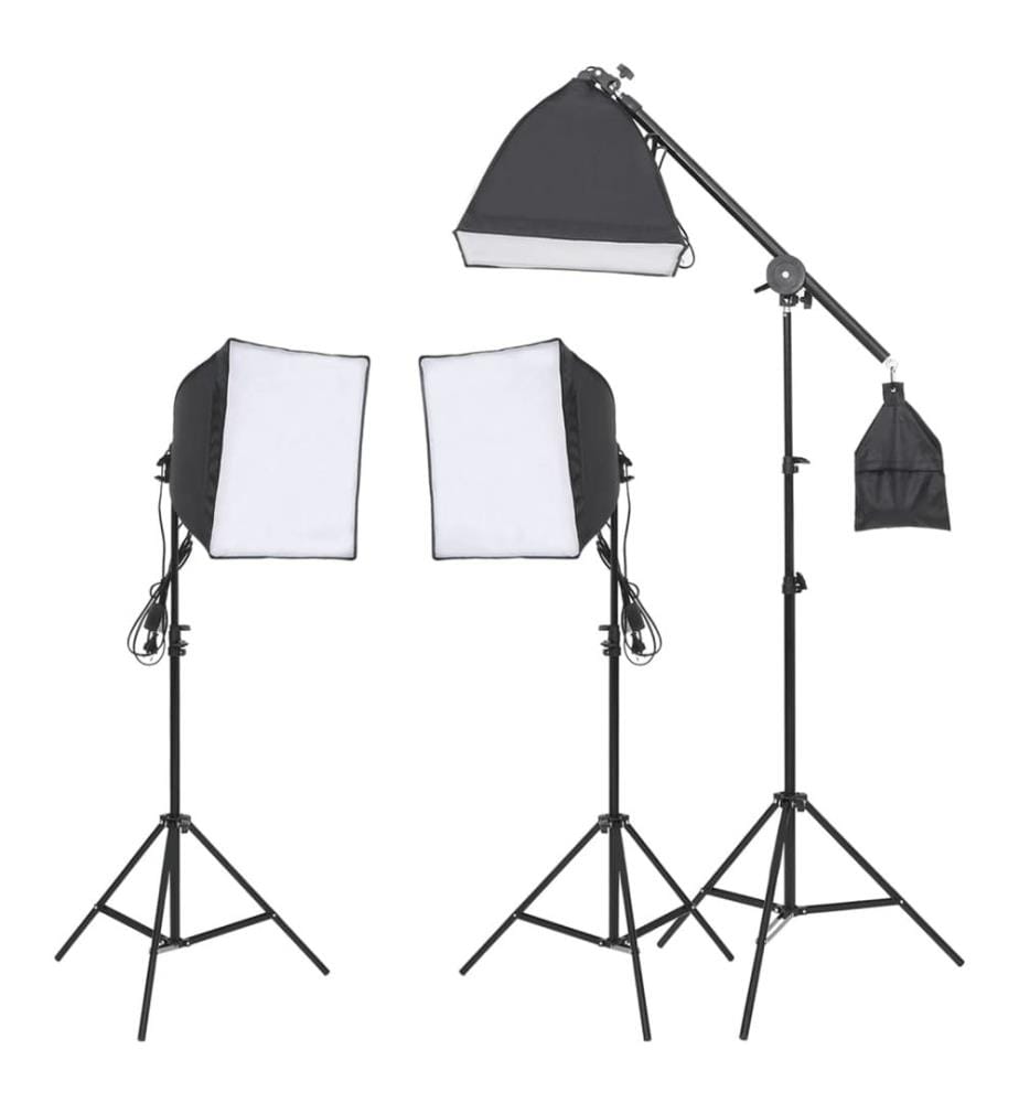Kit de studio photo avec éclairage et toile de fond