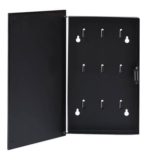 Boîte à clés avec panneau magnétique Noir 30x20x4 cm