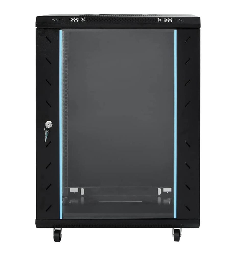 15U Netzwerkschrank 19" IP20 Schwarz 60x45x86 cm