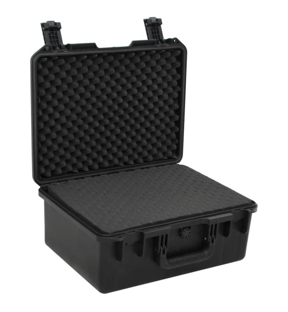 Koffer für Flugreise Tragbar Schwarz 49x38x23 cm PP