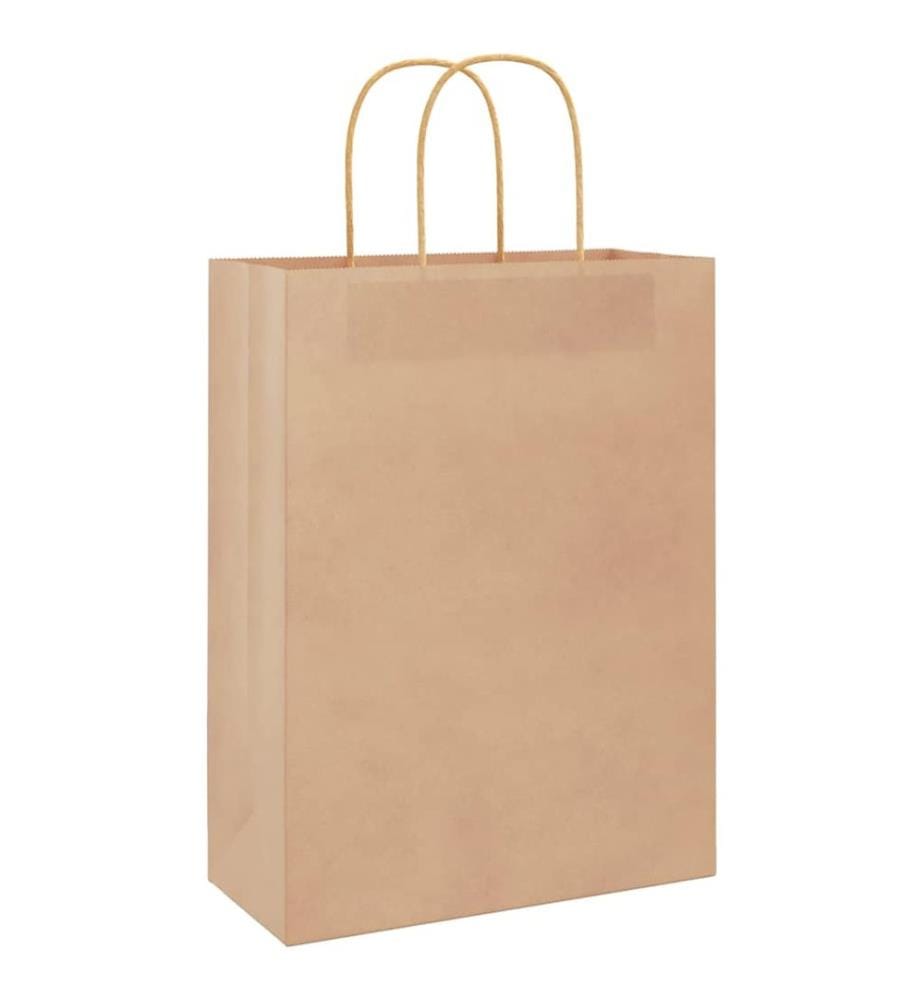 Papiertragetaschen 250 Stk. mit Henkeln Braun 26x12x35 cm