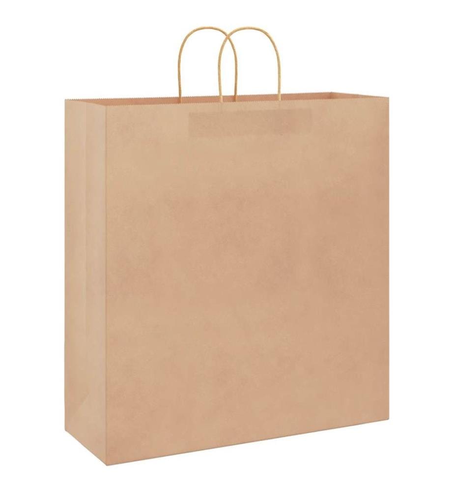 Papiertragetaschen 250 Stk. mit Henkeln Braun 45x17x48 cm