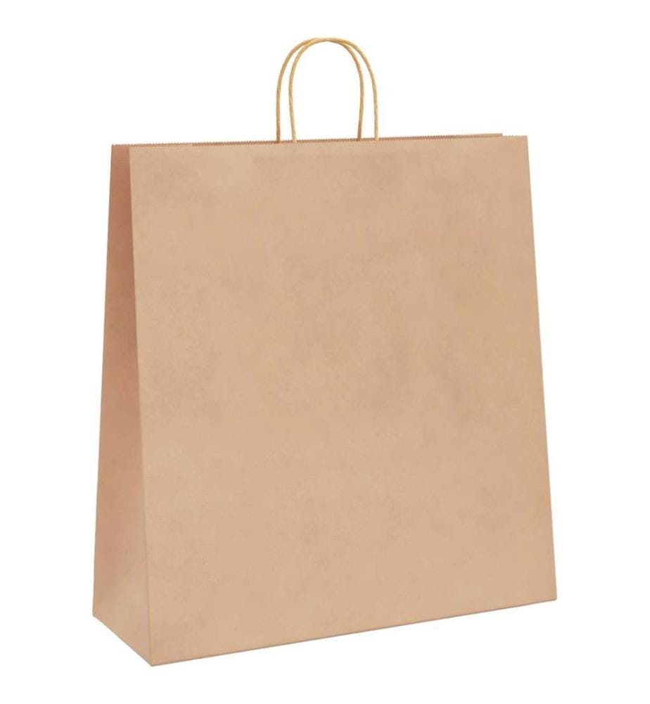 Papiertragetaschen 250 Stk. mit Henkeln Braun 45x17x48 cm