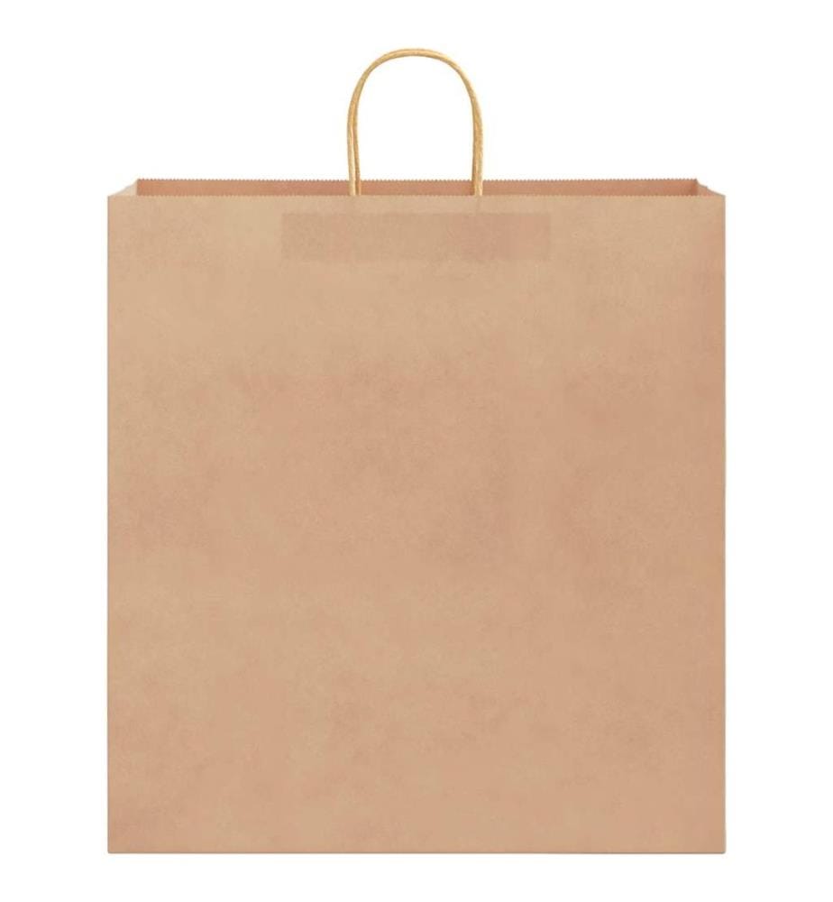 Papiertragetaschen 250 Stk. mit Henkeln Braun 45x17x48 cm
