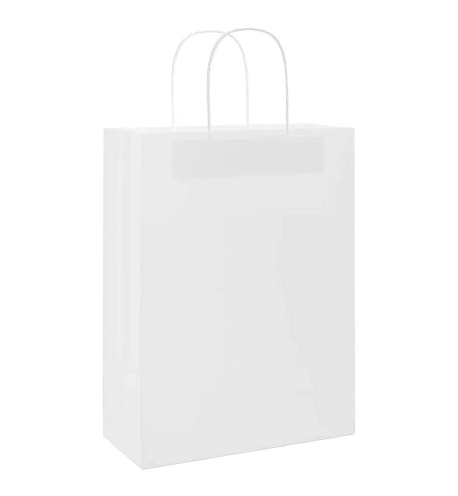 Papiertragetaschen 250 Stk. mit Henkeln Weiss 26x12x35 cm