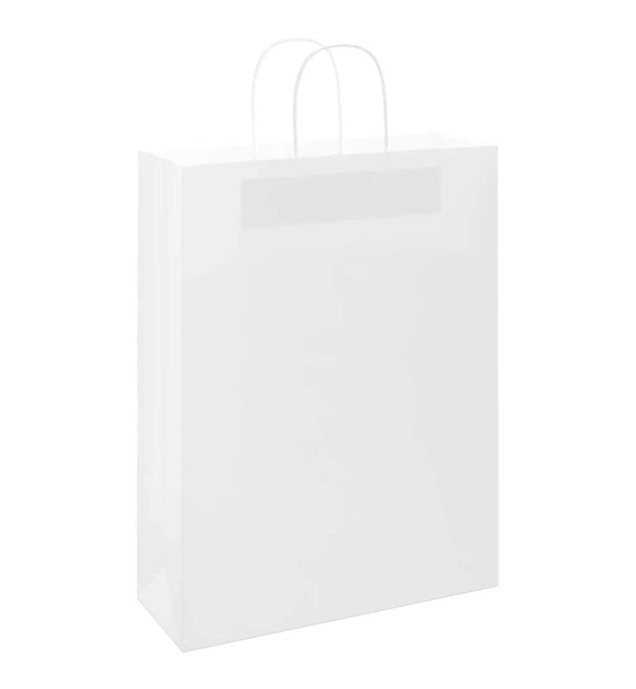 Papiertragetaschen 250 Stk. mit Henkeln Weiss 32x12x42 cm
