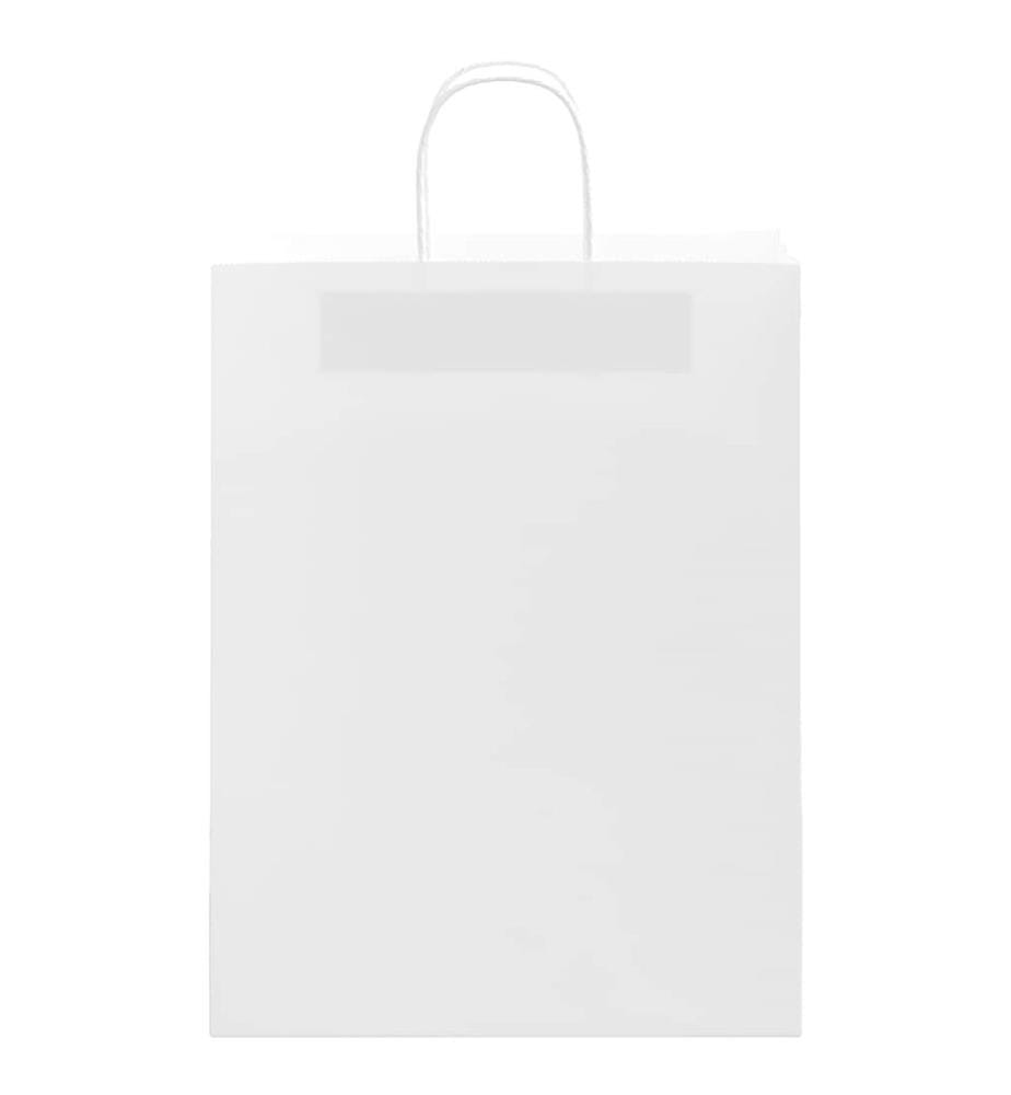 Papiertragetaschen 250 Stk. mit Henkeln Weiss 32x12x42 cm