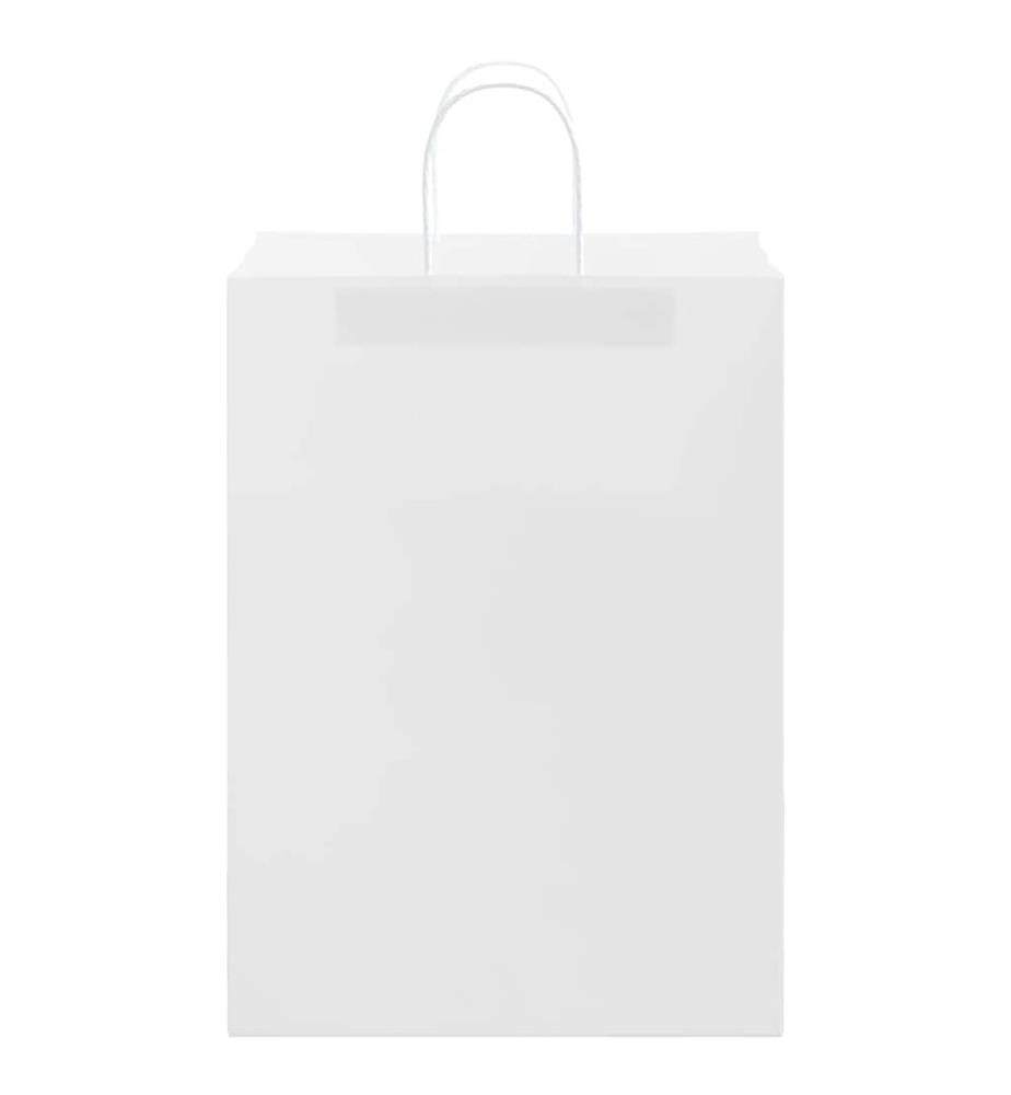 Sacs en papier 250 pcs avec poignées blanc 32x17x44 cm