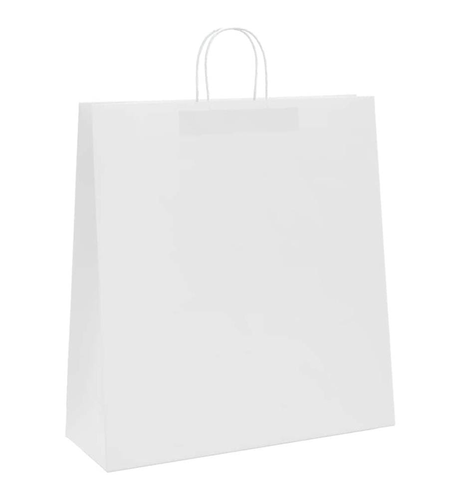 Papiertragetaschen 250 Stk. mit Henkeln Weiss 45x17x48 cm