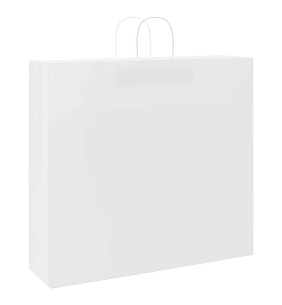 Papiertragetaschen 250 Stk. mit Henkeln Weiss 54x15x49 cm