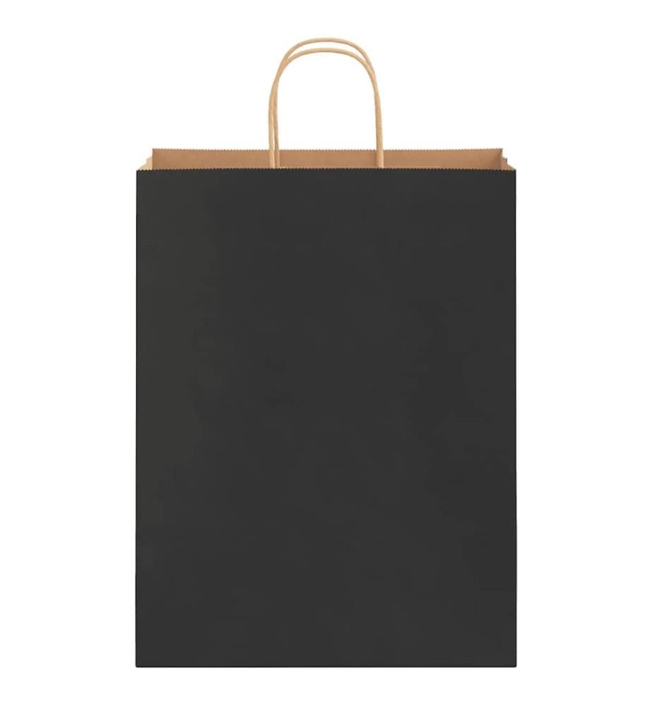 Papiertragetaschen 250 Stk. mit Henkeln Schwarz 32x12x42 cm