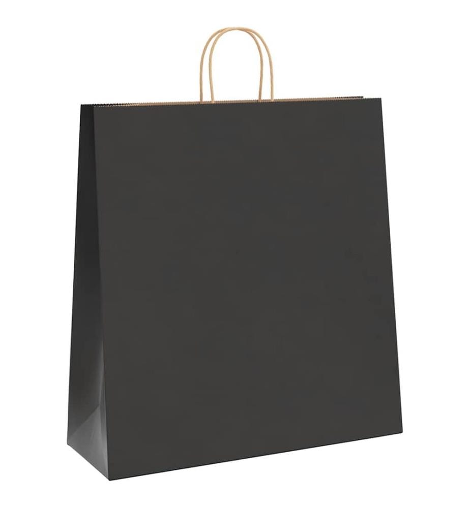 Papiertragetaschen 250 Stk. mit Henkeln Schwarz 45x17x48 cm