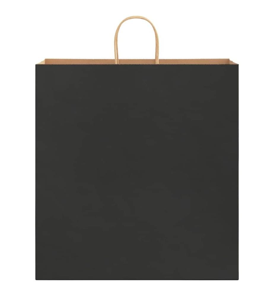 Papiertragetaschen 250 Stk. mit Henkeln Schwarz 45x17x48 cm