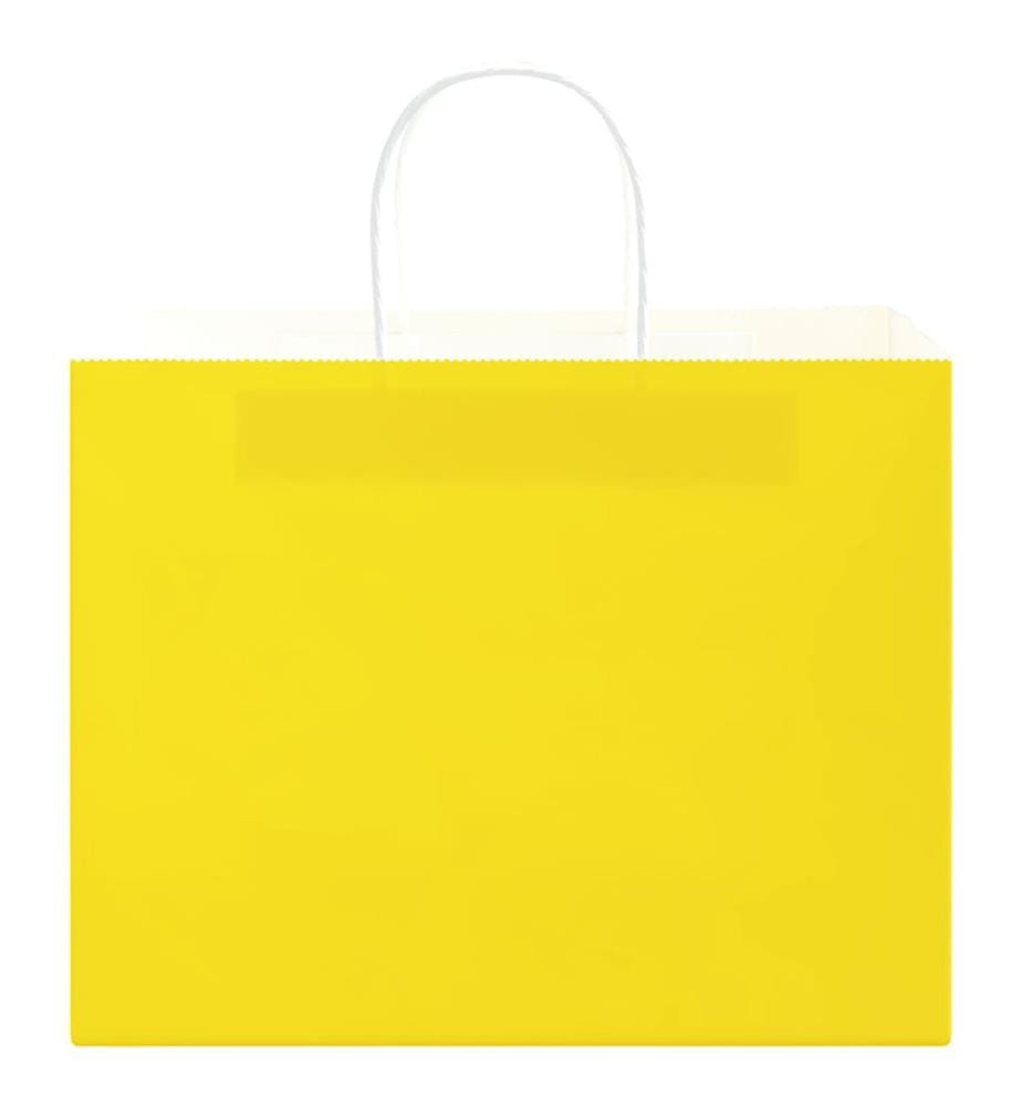 Sacs en papier 250 pcs avec poignées jaune 32x22x24 cm