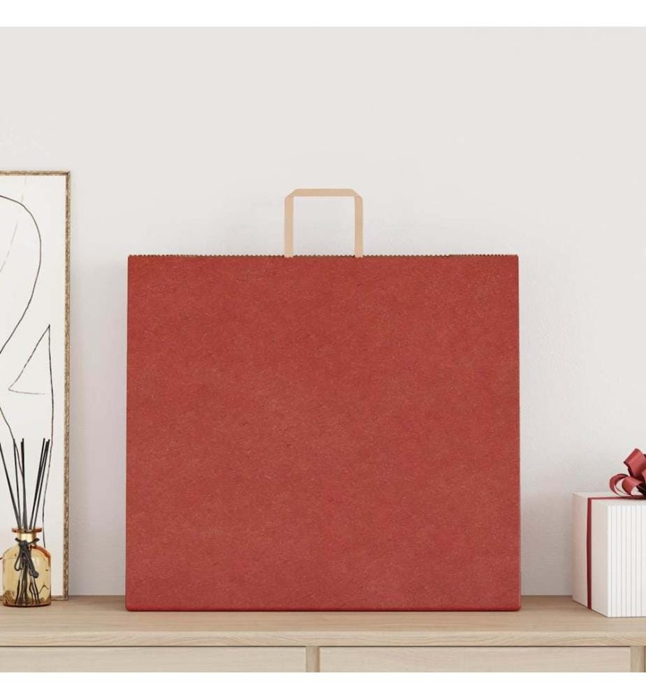 Sacs en papier 250 pcs avec poignées rouge 54x15x49 cm
