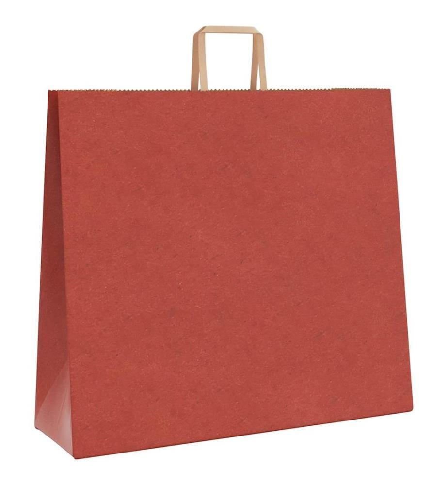 Sacs en papier 250 pcs avec poignées rouge 54x15x49 cm