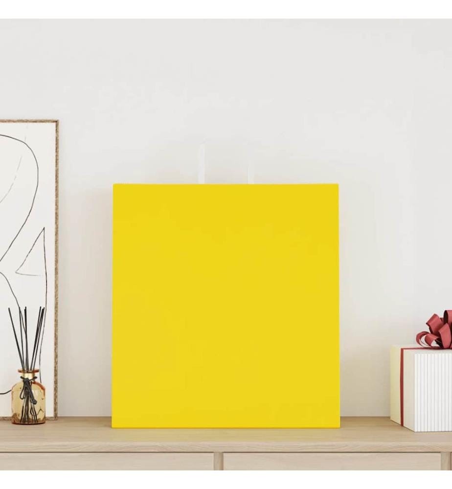 Sacs en papier 250 pcs avec poignées jaune 45x17x48 cm