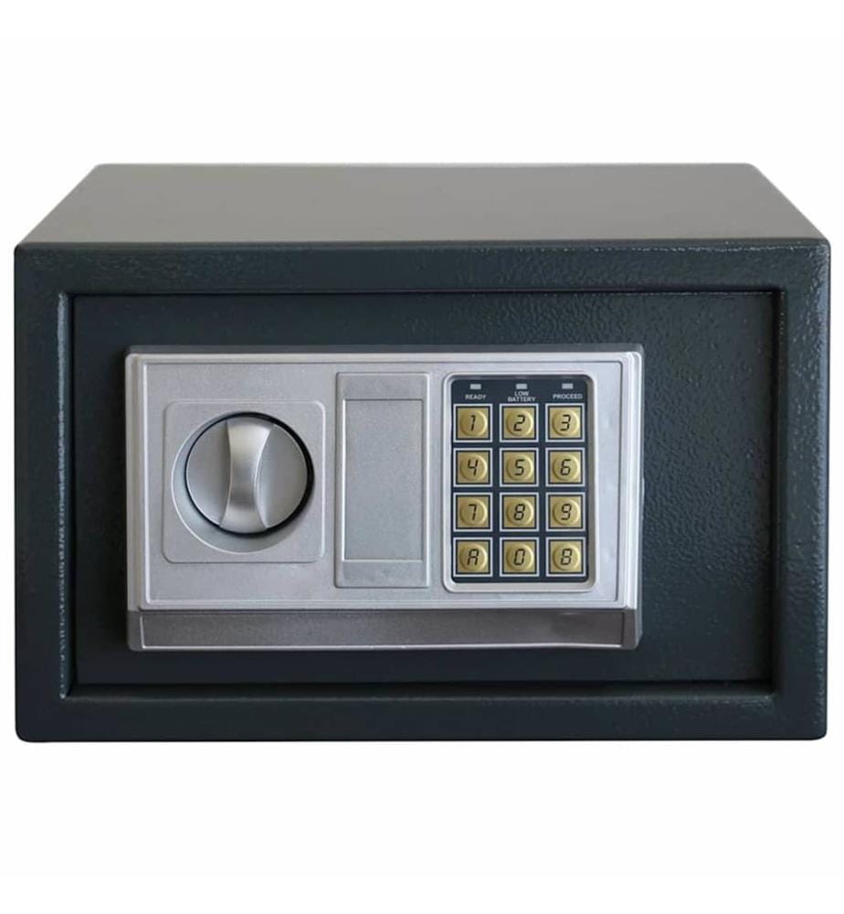 Coffre-fort numérique Gris foncé 31 x 20 x 20 cm Acier