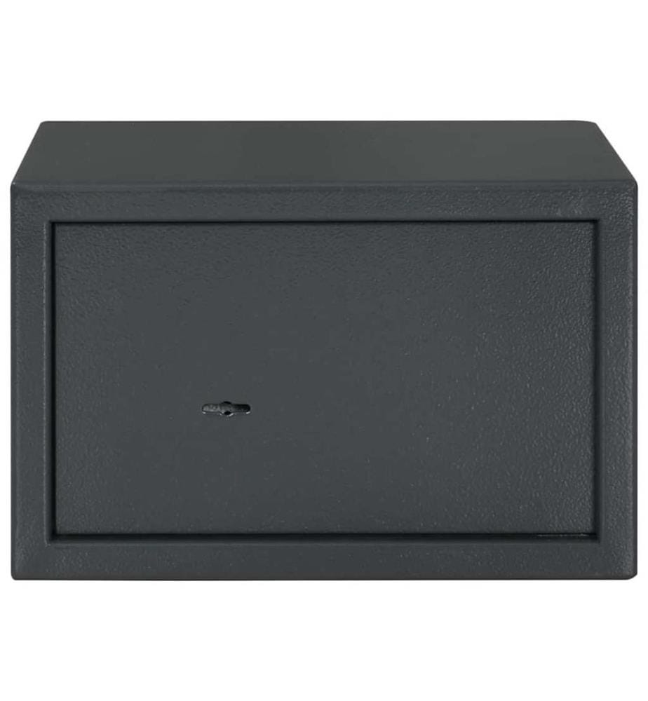 Coffre-fort avec verrouillage Gris foncé 31 x 20 x 20 cm Acier