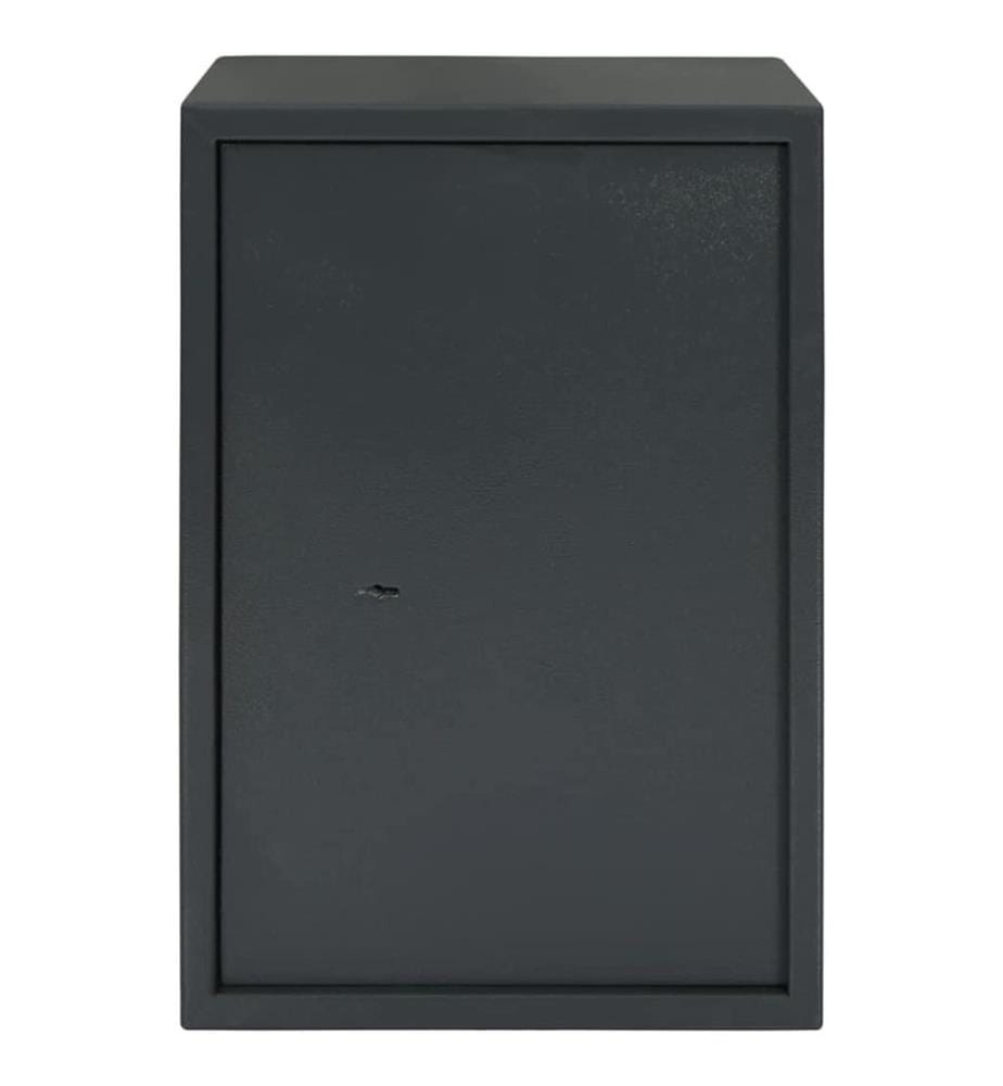 Safe Box mit Schloss Dunkelgrau 35 x 31 x 50 cm Stahl