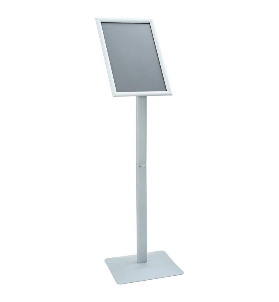 Stand de Poster sur Pied Argenté 32 x 27 x 119 cm Fonte