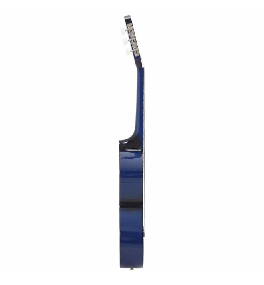 Jeu de guitare classique pour débutants 8 pcs bleu 1/2 34"
