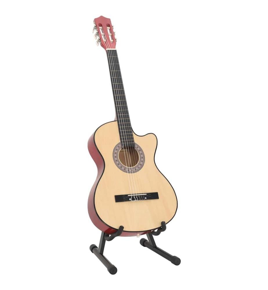 12-tlg. Westerngitarre Set Akustisch Cutaway mit 6 Saiten 38"