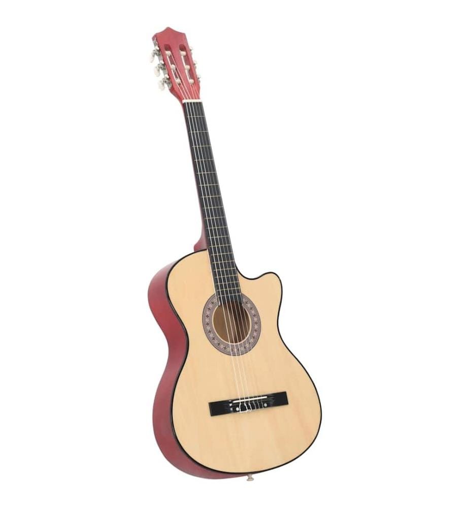 12-tlg. Westerngitarre Set Akustisch Cutaway mit 6 Saiten 38"