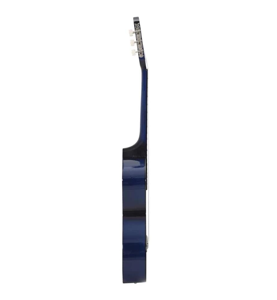 Westerngitarre Cutaway mit 6 Saiten Blau-Schattiert 38"