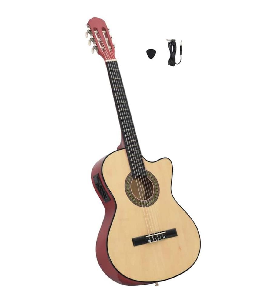 Westerngitarre Cutaway mit Equalizer und 6 Saiten