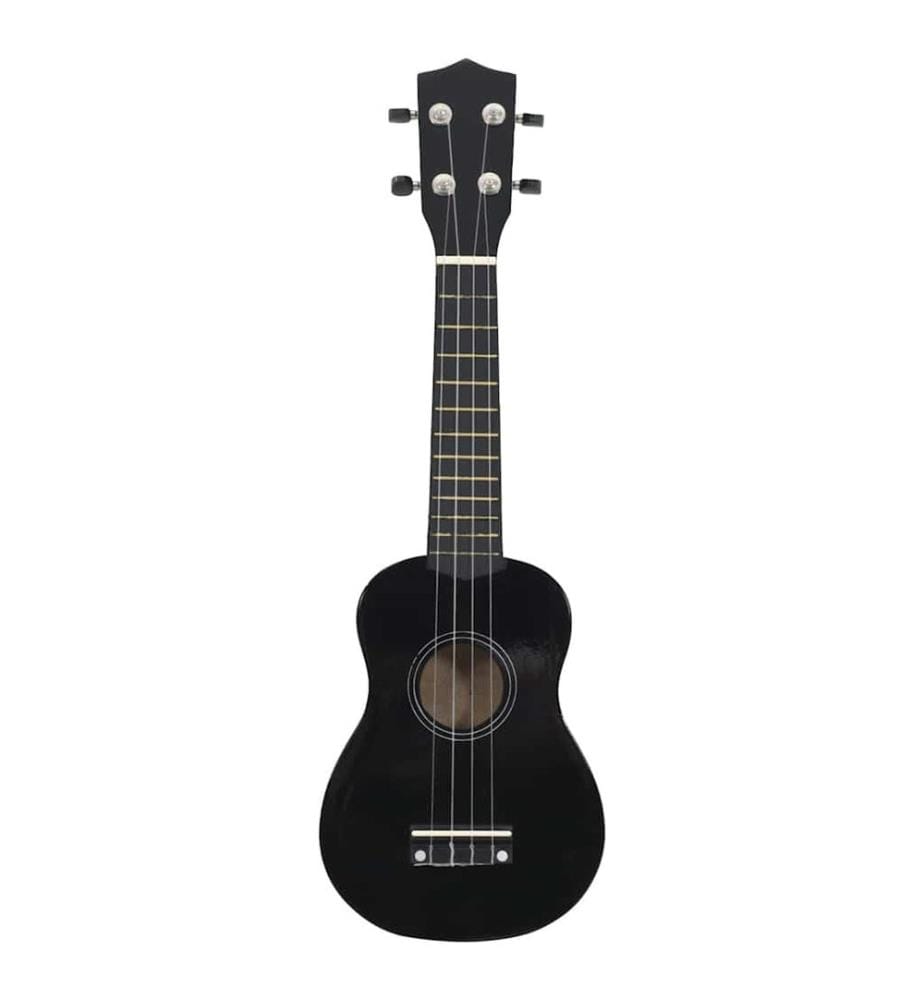 Sopran-Ukulele-Set mit Tasche für Kinder Schwarz 23"