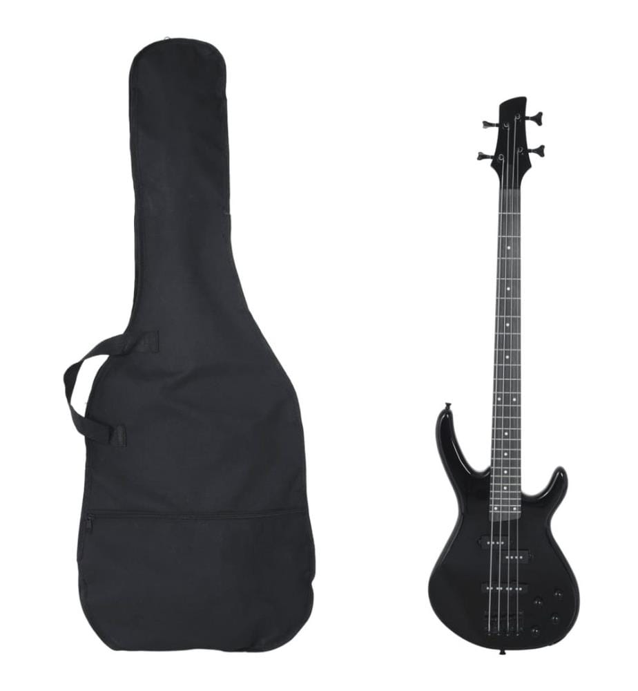 Guitare basse électrique pour débutants avec sac noir 4/4 46"