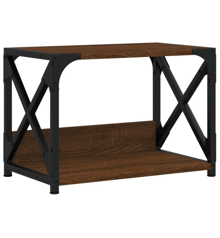 Druckerständer 2 Ablagen Braun Eichen-Optik 44x26x31,5 cm