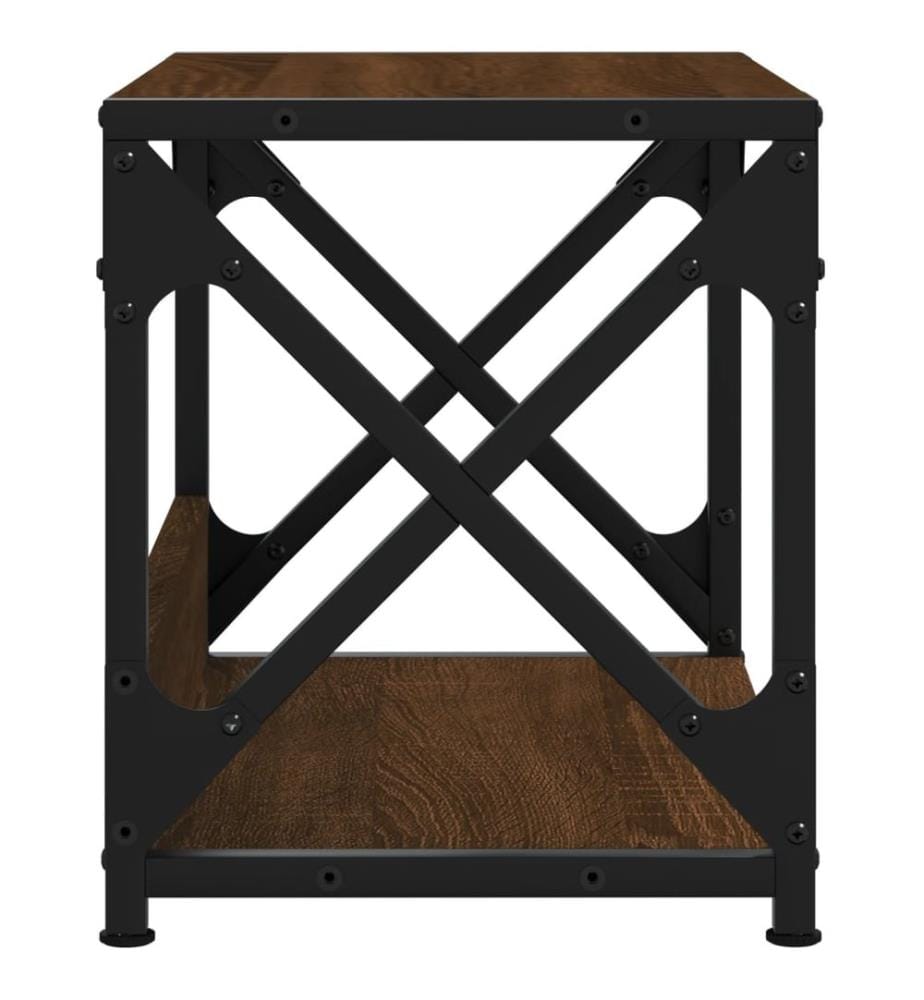 Druckerständer 2 Ablagen Braun Eichen-Optik 44x26x31,5 cm