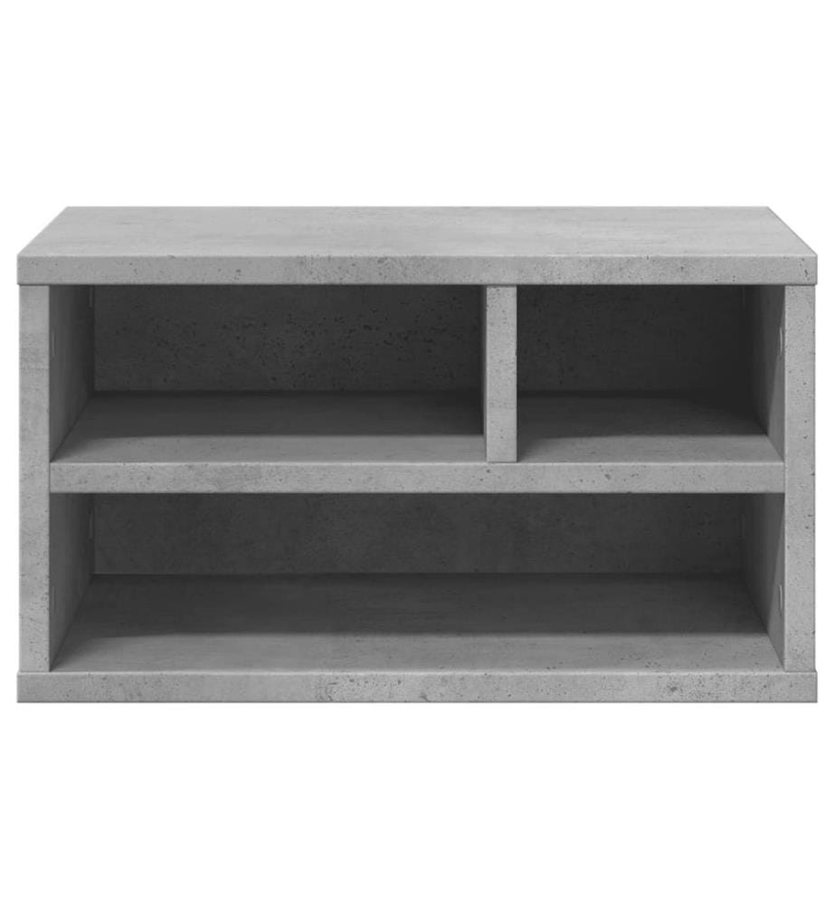 Support d'imprimante gris béton 40x32x22,5 cm bois d'ingénierie