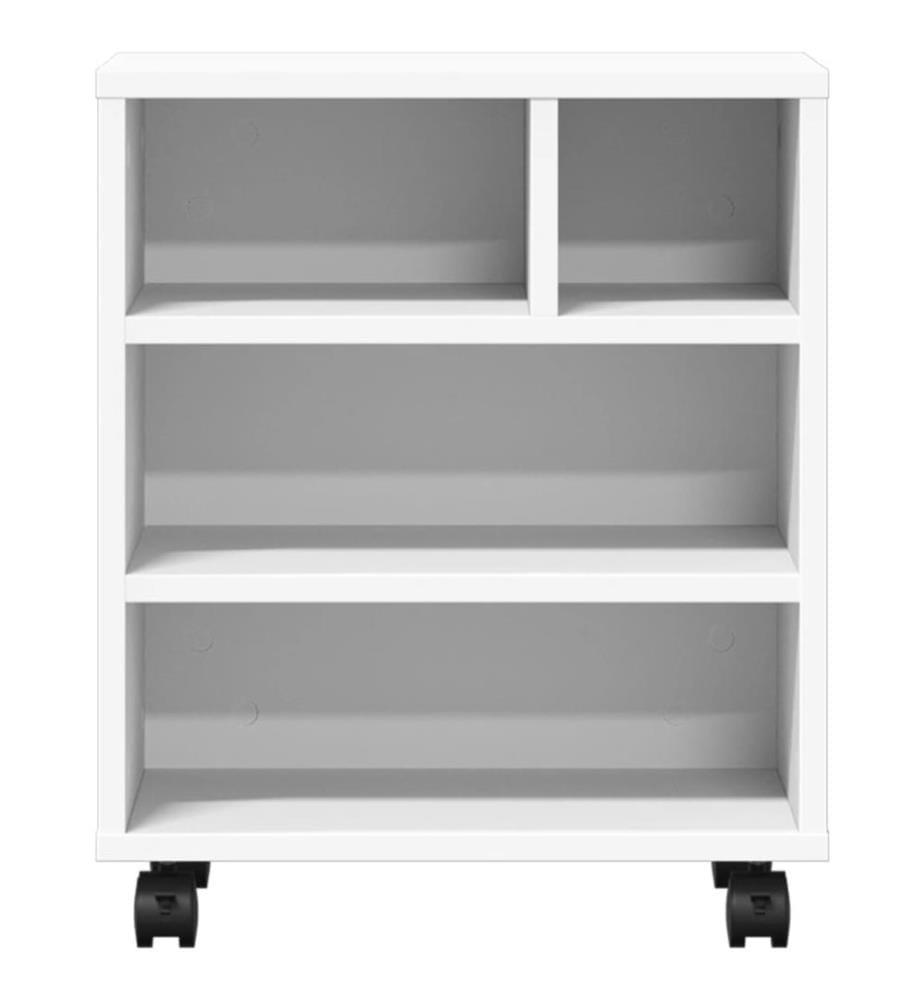 Support d'imprimante avec roulettes blanc 41x32x48 cm