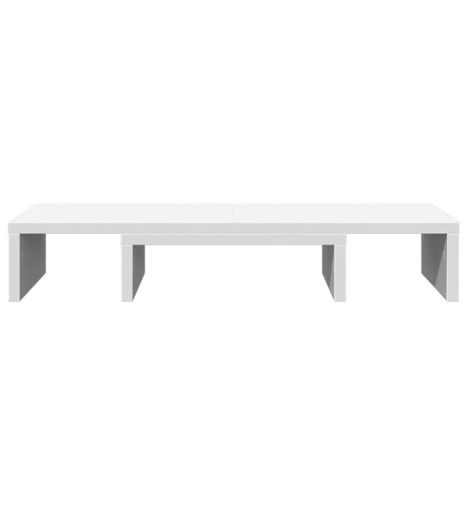 Monitorständer Verstellbar Weiss 60x24x10,5 cm Holzwerkstoff
