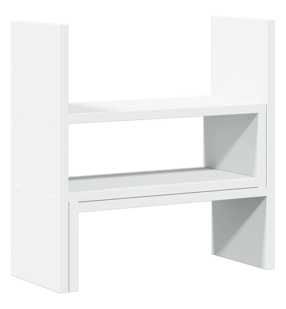 Schreibtisch-Organizer Verstellbar Weiss 40x17x41 cm