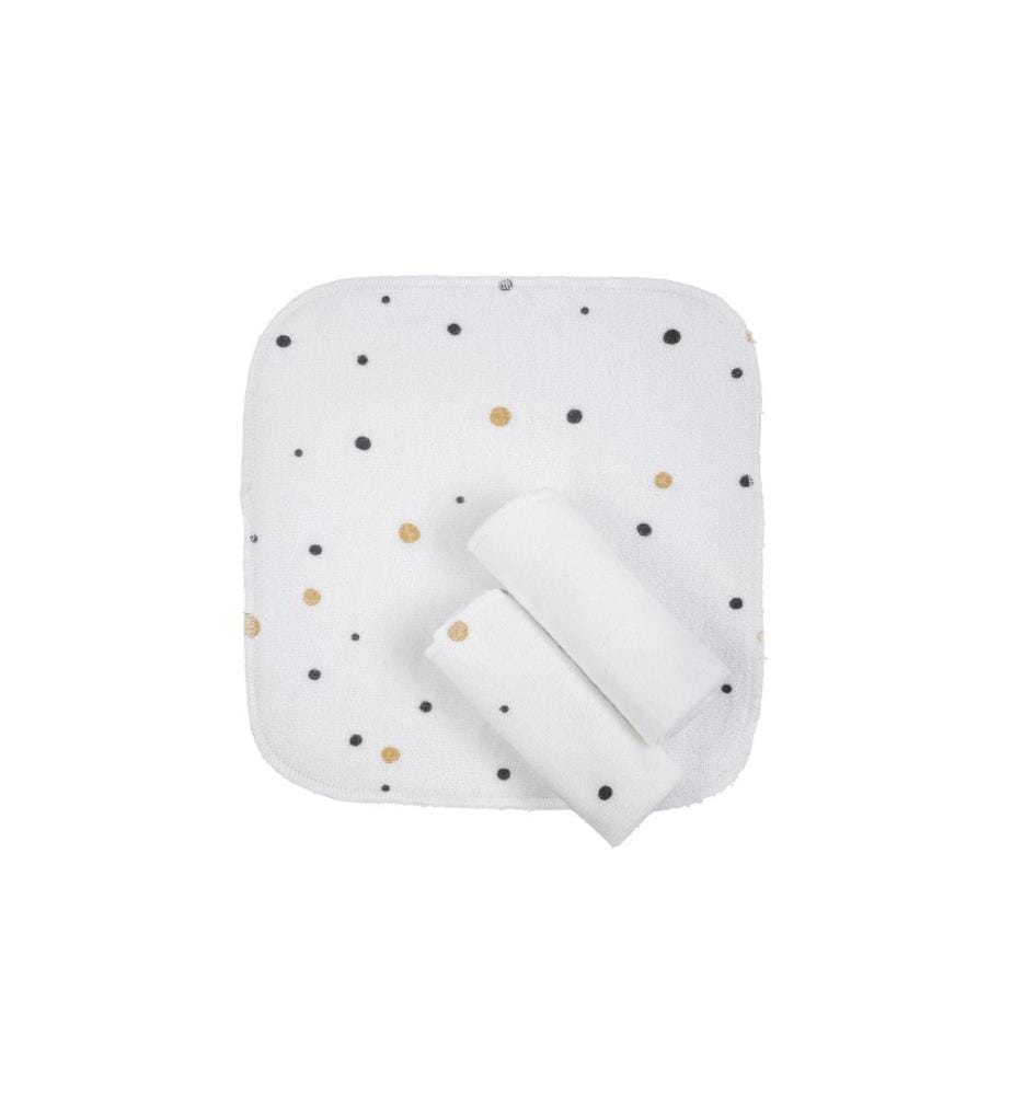 ZEWI bébé-jou Lavettes pour bébé golden Points 3 pièces