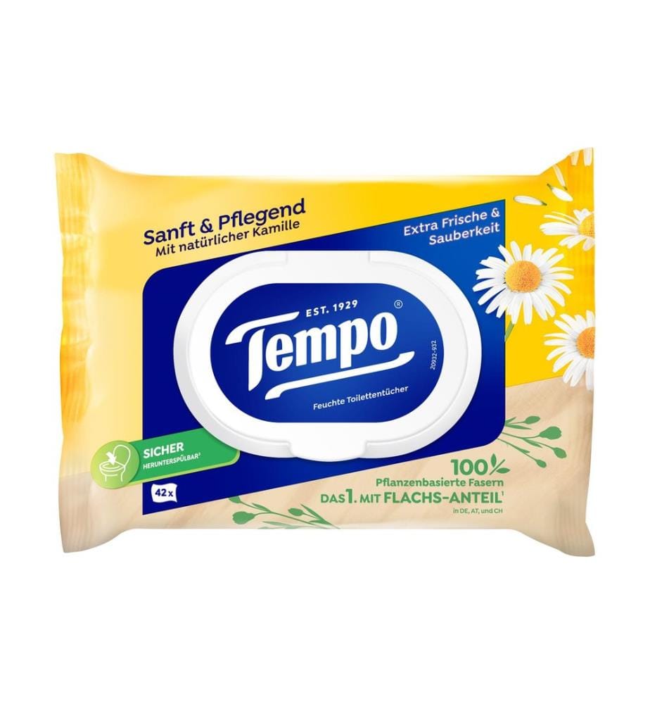 TEMPO - Feuchttücher sanft & pflegend Kamille 42 Stück