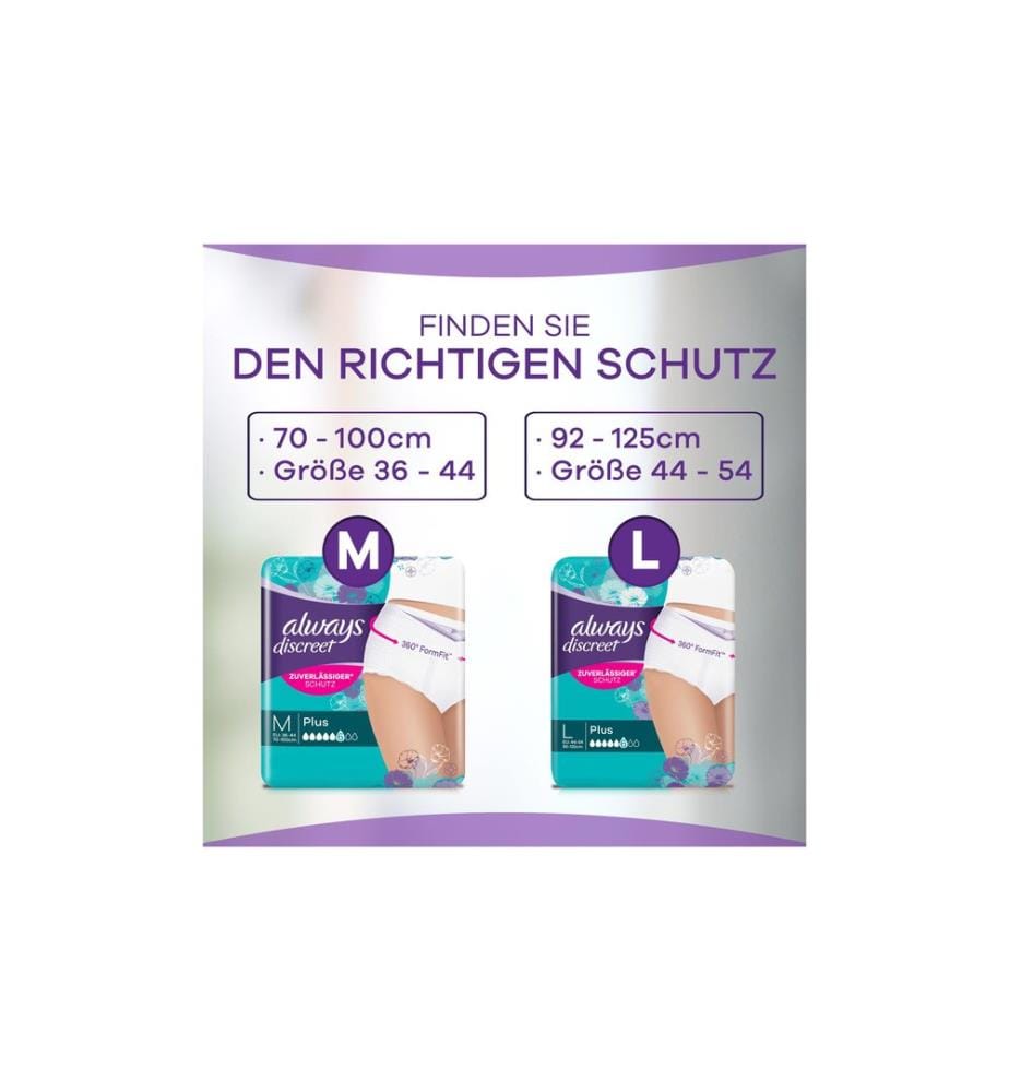 Always - Inkontinenz Pants Discret Plus M 48 Stück