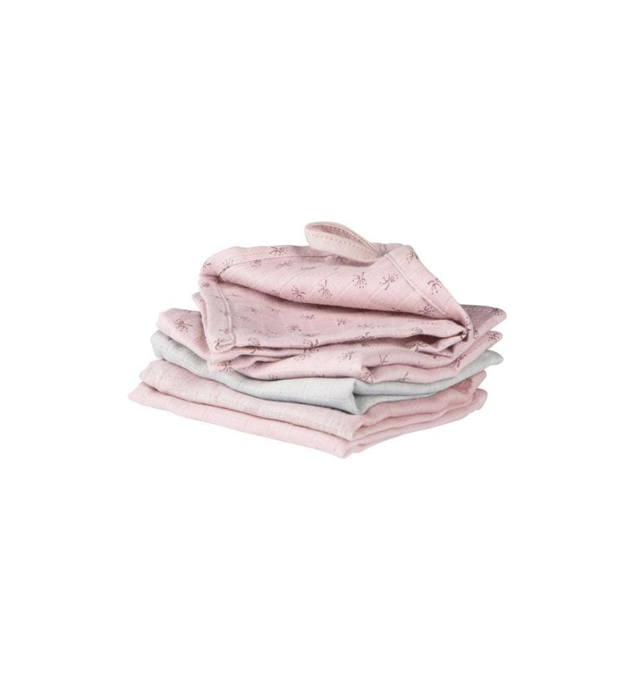 ROBA - Lavettes pour bébé Ensemble organique de 5 Gris/Rose