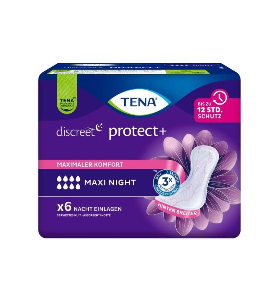 Tena - Inkontinenz Einlagen Discreet Maxi Night 6 Stück