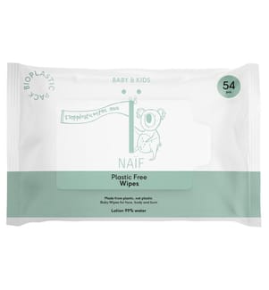 NAÏF - Lingettes humides sans plastique Emballage individuel 54 pièces